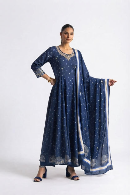Pure Cotton  A Line Dupatta Set Pure Cotton Dupatta Set CS0387