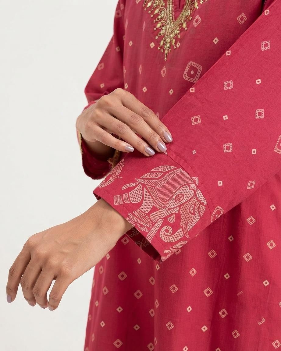 Pure Cotton  A Line Dupatta Set Pure Cotton Dupatta Set CS0387