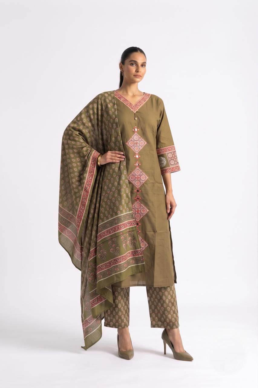 Pure Cotton Dupatta Set CS0389