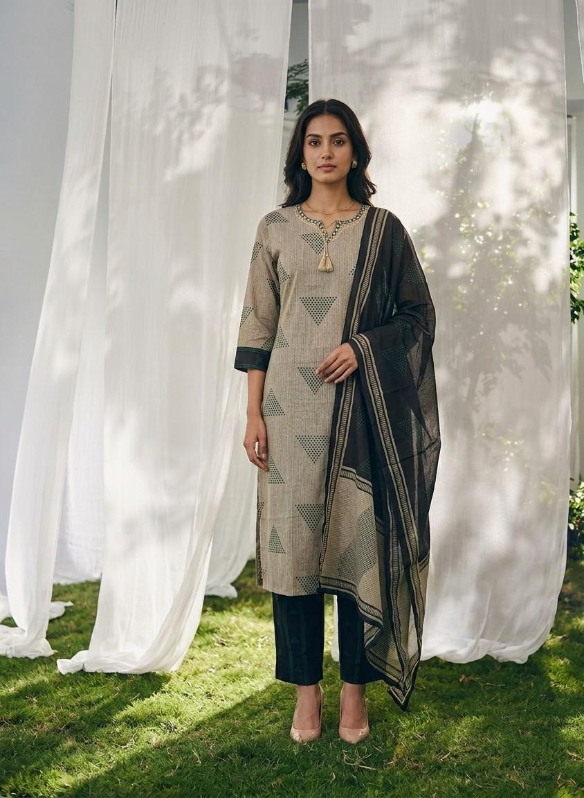Pure Cotton Dupatta Set CS0392