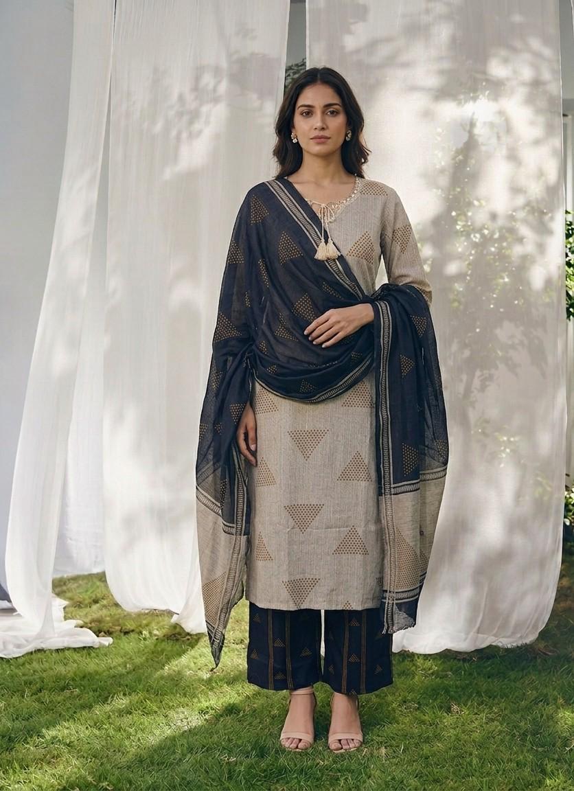 Pure Cotton Dupatta Set CS0392