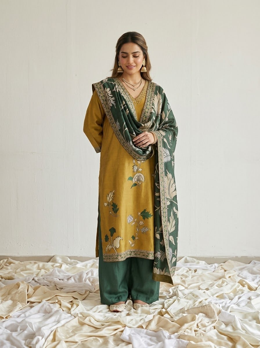 Soft Modal Muslin With Inner Dupatta Set