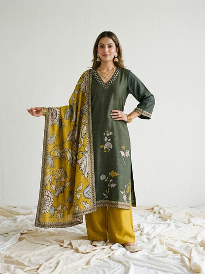 Soft Modal Muslin With Inner Dupatta Set