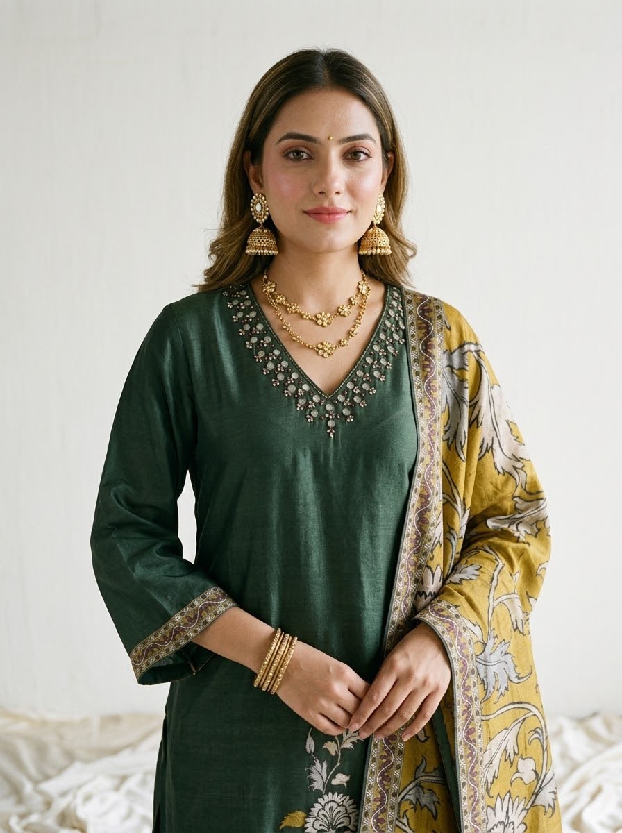Soft Modal Muslin With Inner Dupatta Set