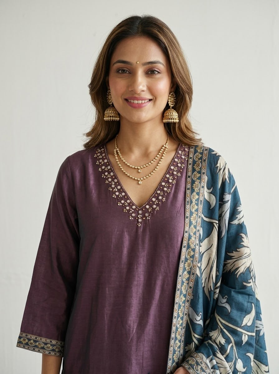 Soft Modal Muslin With Inner Dupatta Set