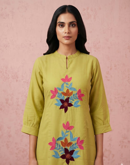 Pure muslin Two Piece Pant Set