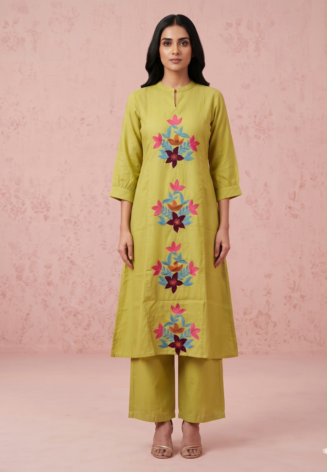 Pure muslin Two Piece Pant Set