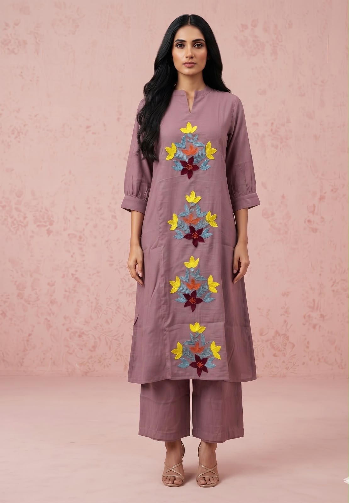 Pure muslin Two Piece Pant Set