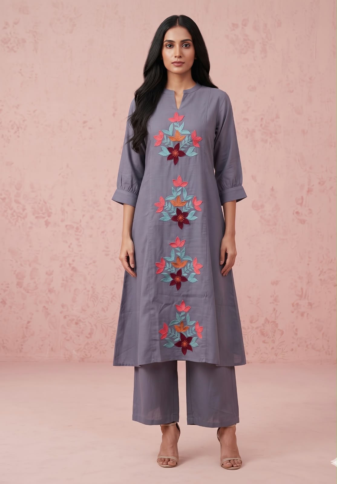 Pure muslin Two Piece Pant Set