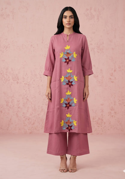 Pure muslin Two Piece Pant Set