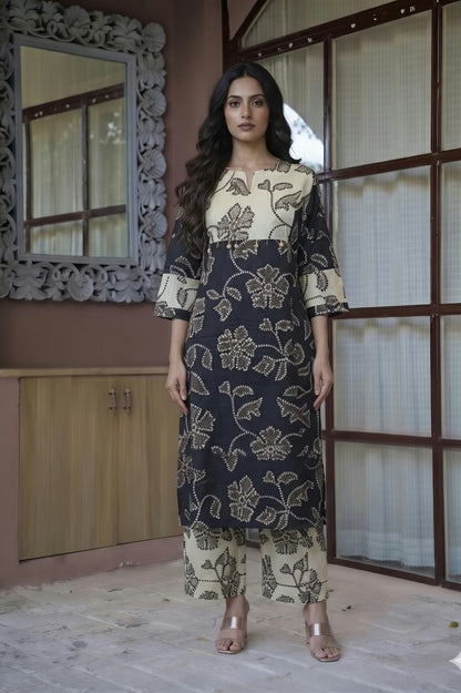 Pure muslin Two Piece Pant Set