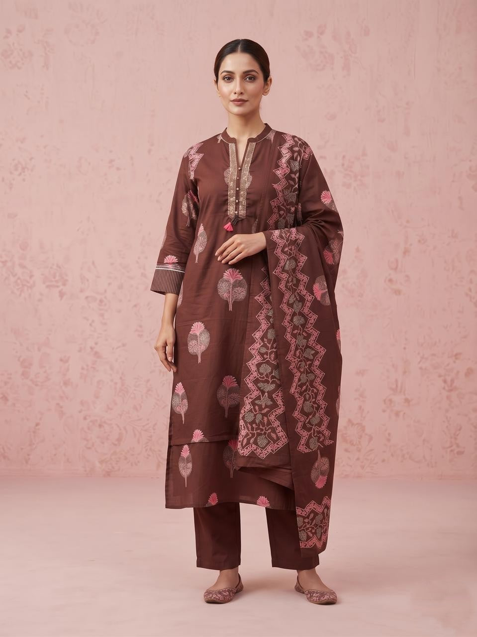 Pure Cotton Dupatta Set CS0398