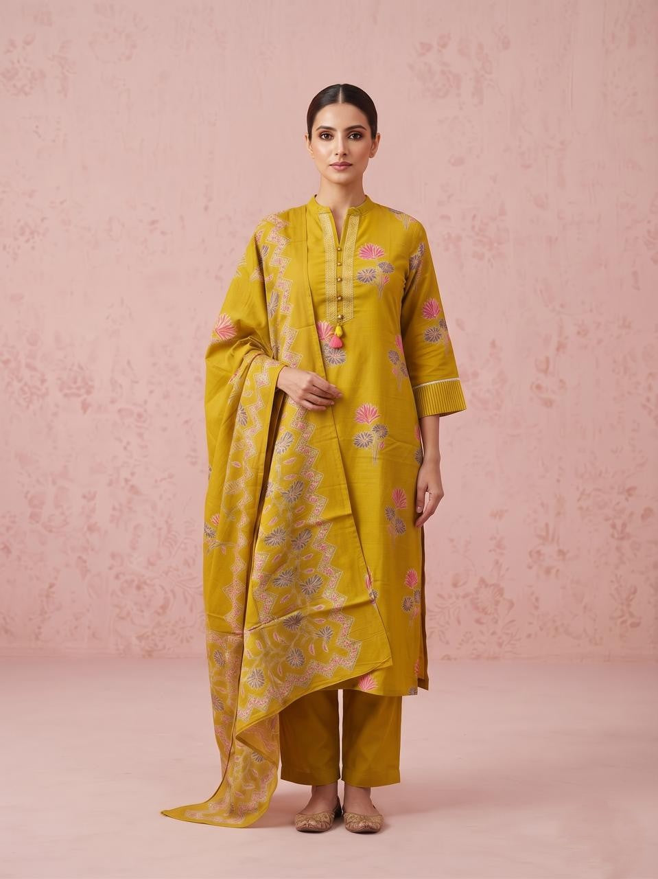 Pure Cotton Dupatta Set CS0398