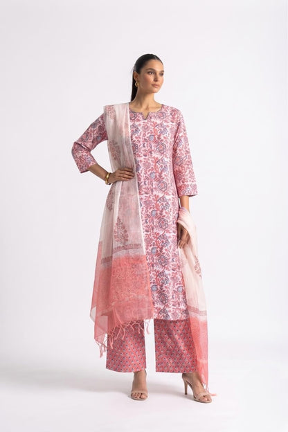 Printed Cotton Dupatta Set  CS0402