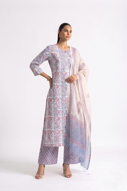 Printed Cotton Dupatta Set  CS0402