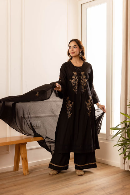 Embroidered  A Line Cotton Dupatta In Cotton Fabric  CS0405