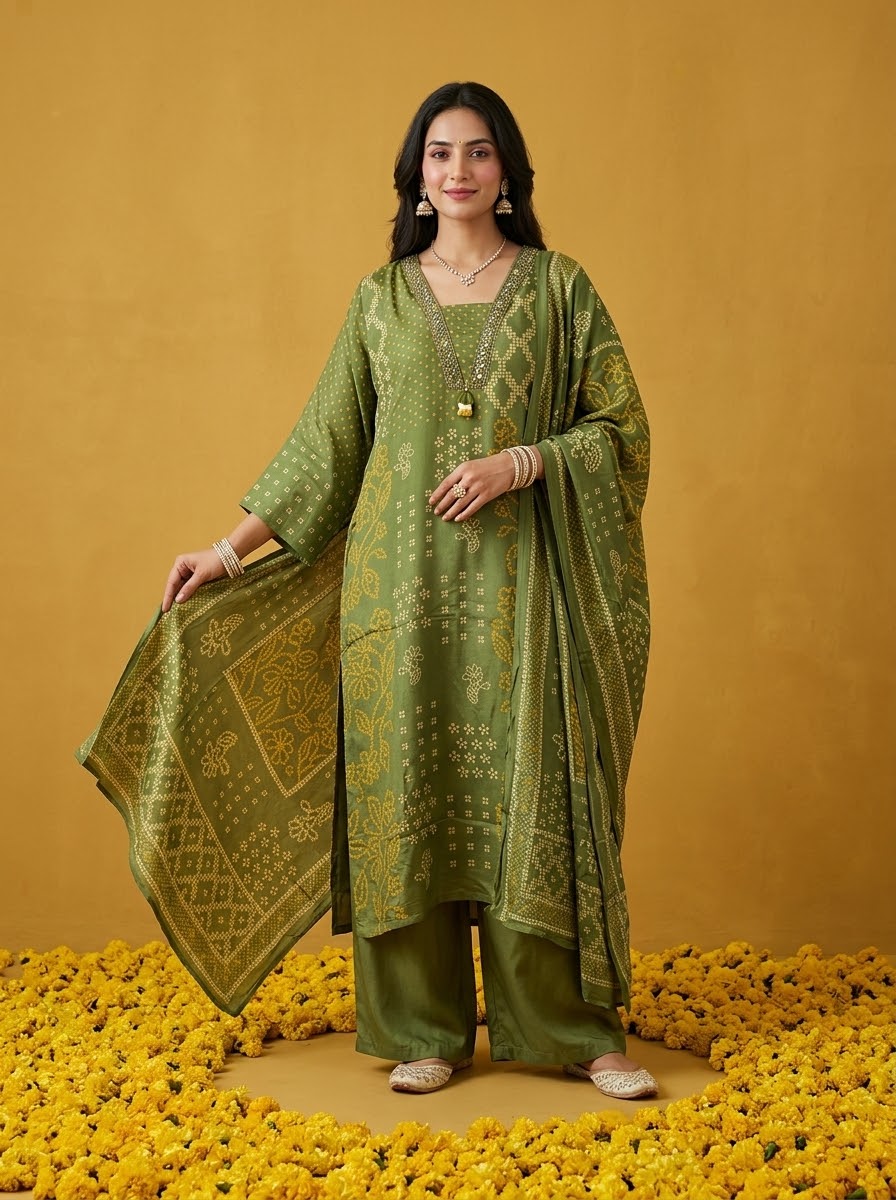 Pure Muslin Dupatta  Set With Linning And Handwork MS007