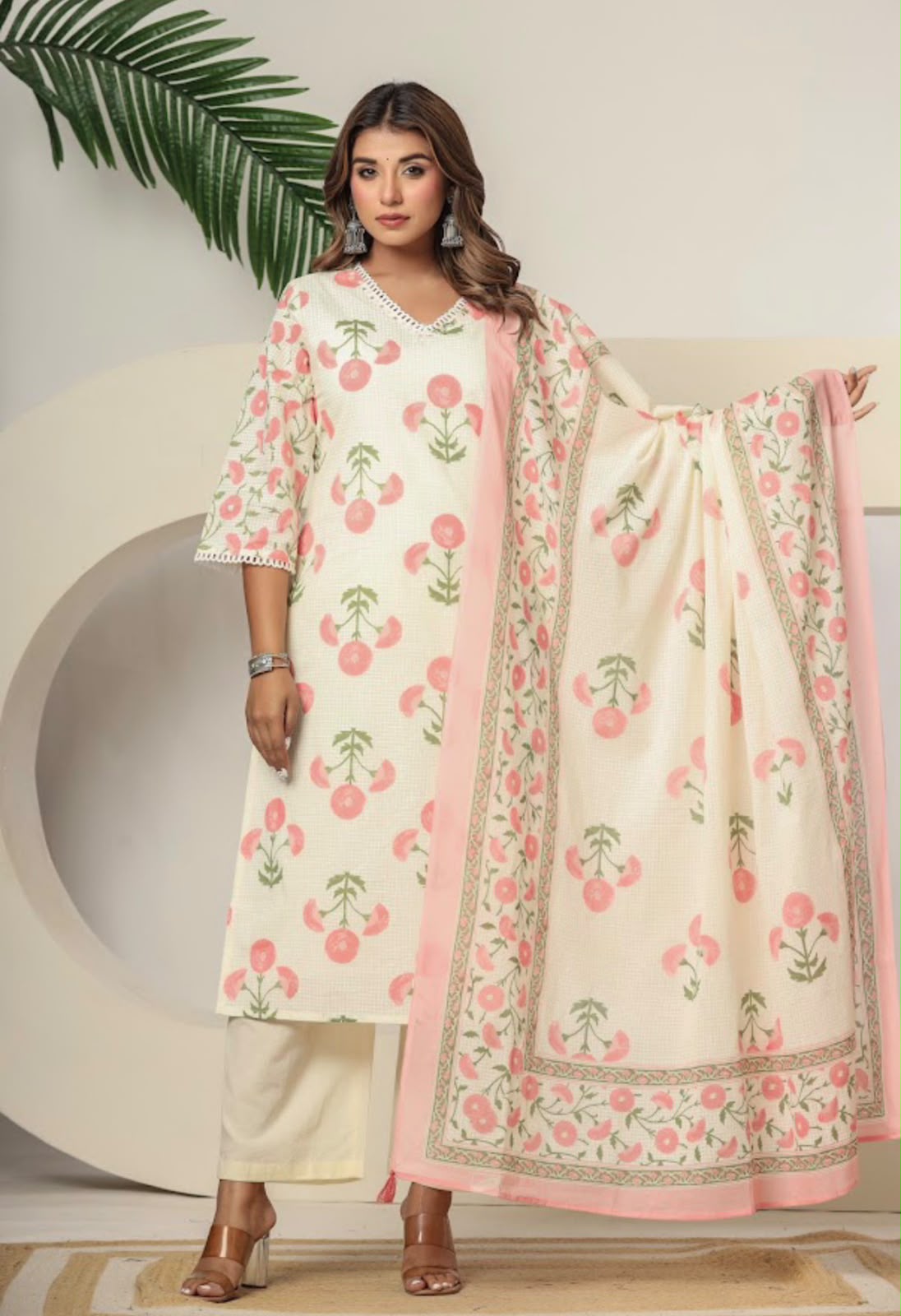Kota Doriya Dupatta Set With Inner KD070