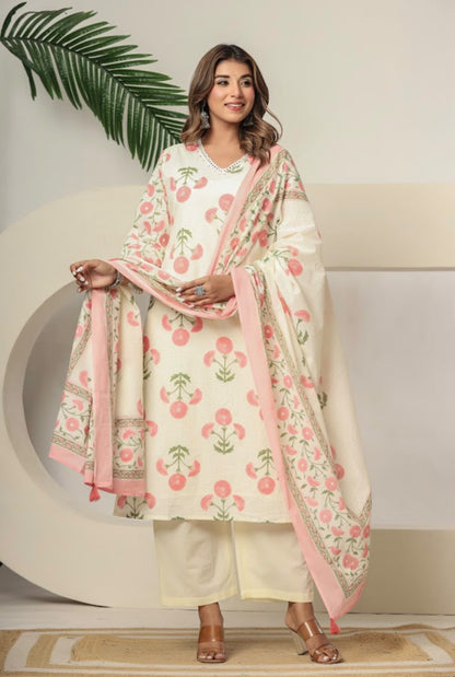 Kota Doriya Dupatta Set With Inner KD070