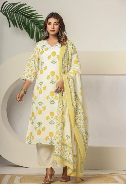Kota Doriya Dupatta Set With Inner KD070