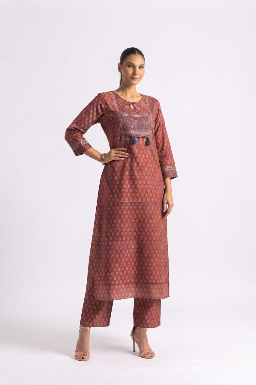 Printed Cotton Dupatta Set In Cotton Fabric CS0410