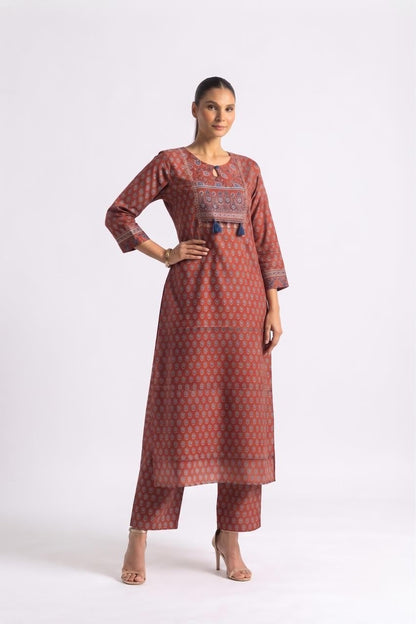 Printed Cotton Dupatta Set In Cotton Fabric CS0410