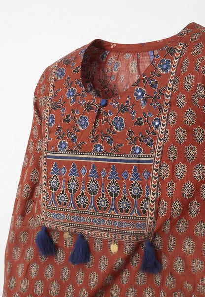Printed Cotton Dupatta Set In Cotton Fabric CS0410