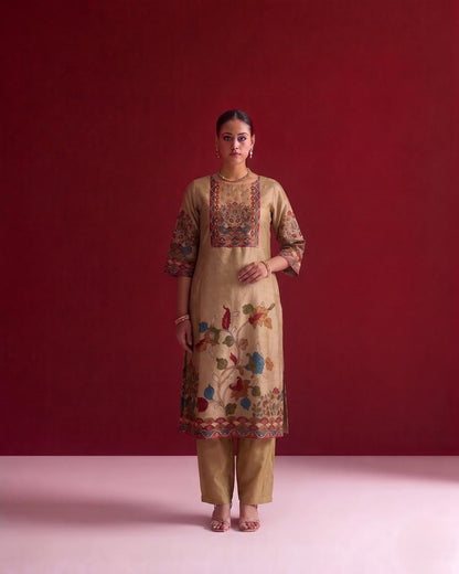 Printed Silk Dupatta Set