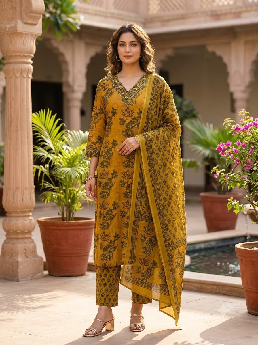 Pure Cotton Dupatta Set COS416