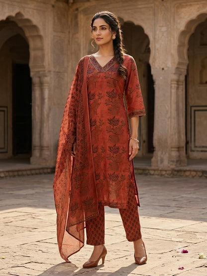 Pure Cotton Dupatta Set COS416