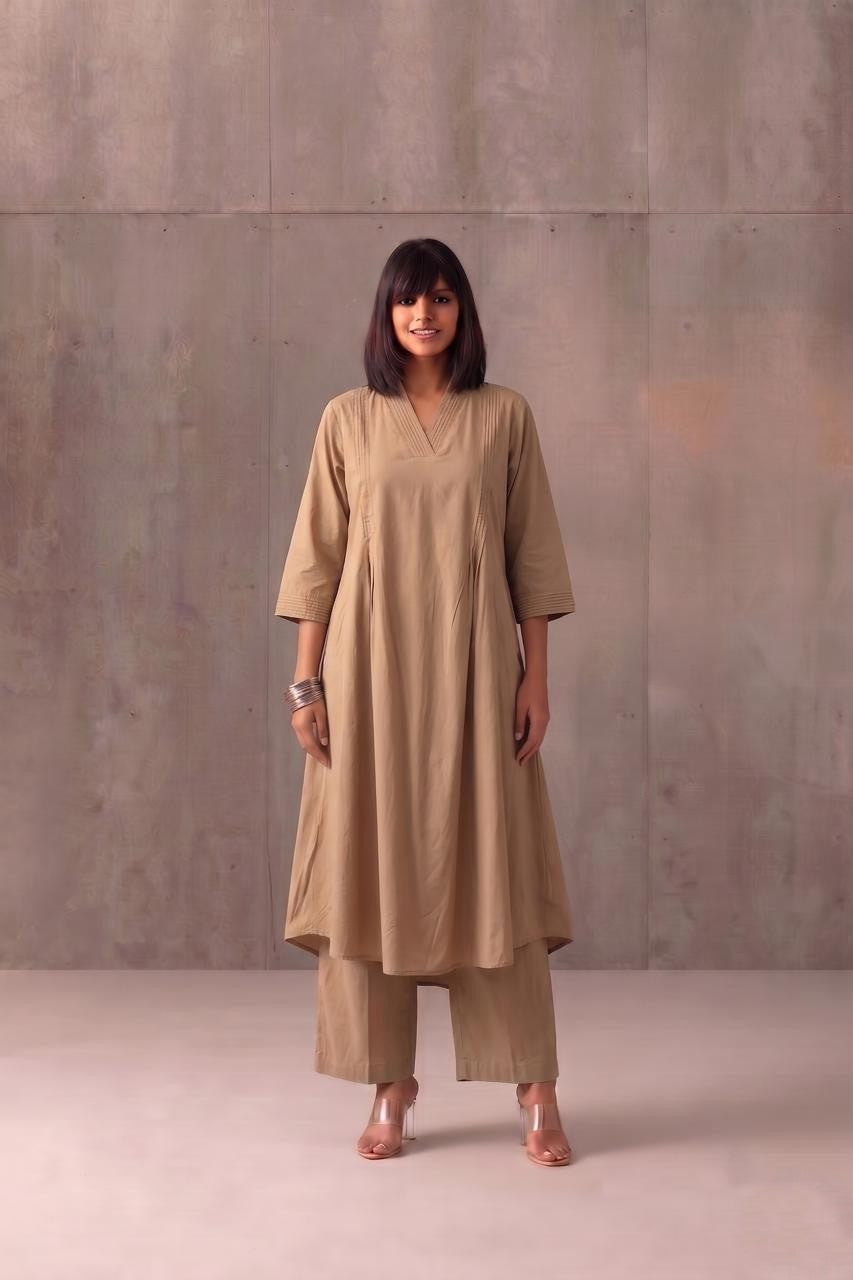 A Line Pant Sets In Cotton Fabric PS019