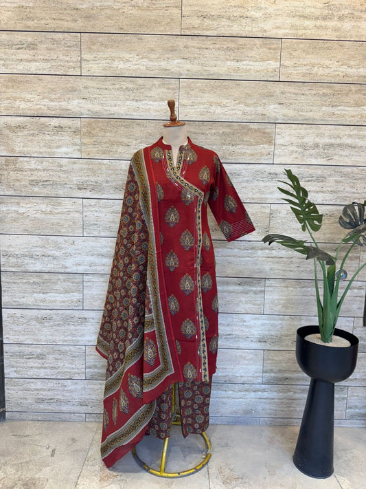 Pure Cotton Dupatta Set