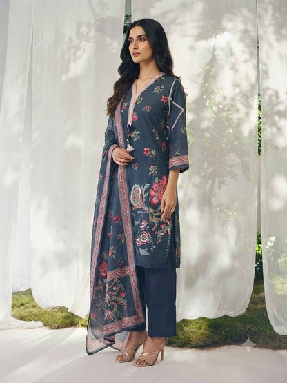 Premium Lilan  Dupatta Set