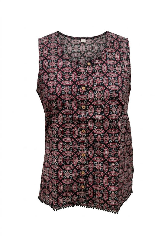 Printed Short Top In Cotton