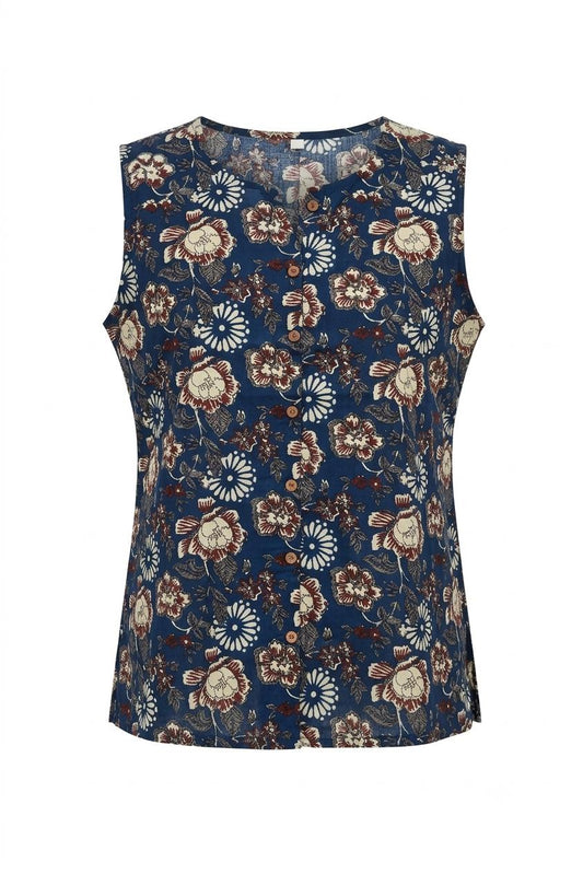 Printed Short Top In Cotton