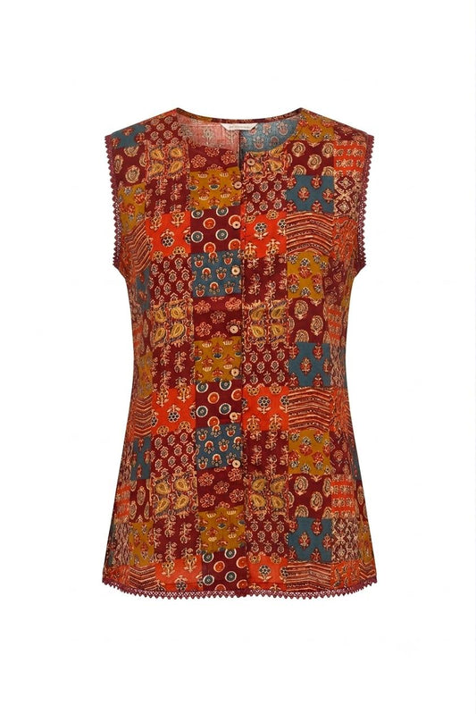 Printed Short Top In Cotton