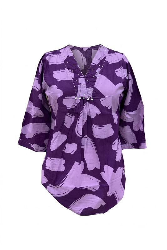 Printed Short Top In Cotton
