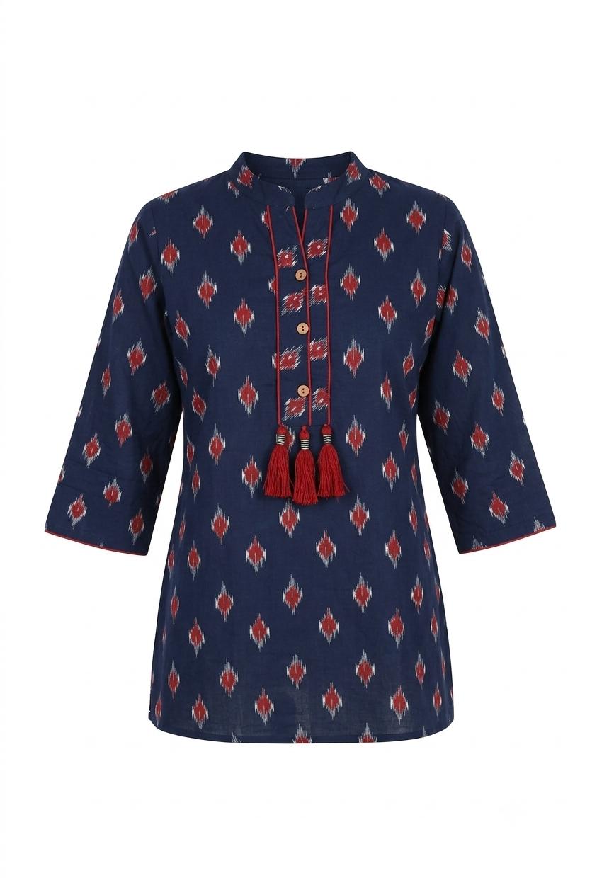 Printed Short Top In Cotton