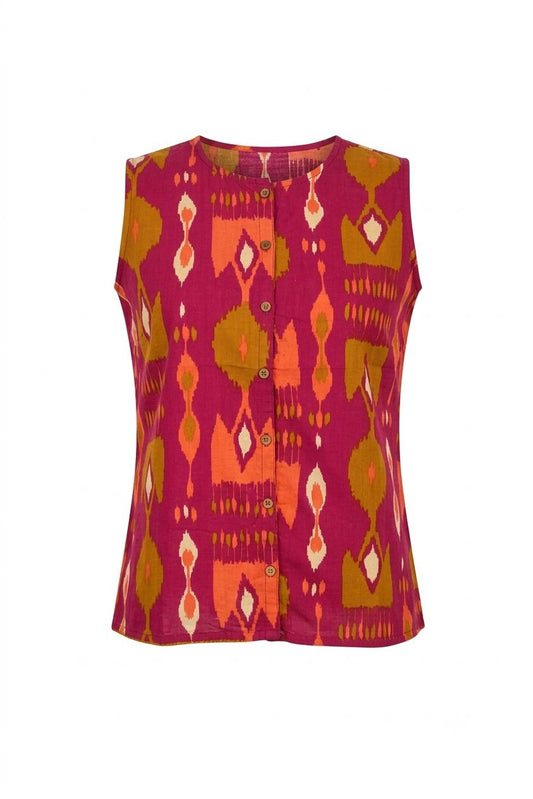 Printed Short Top In Cotton