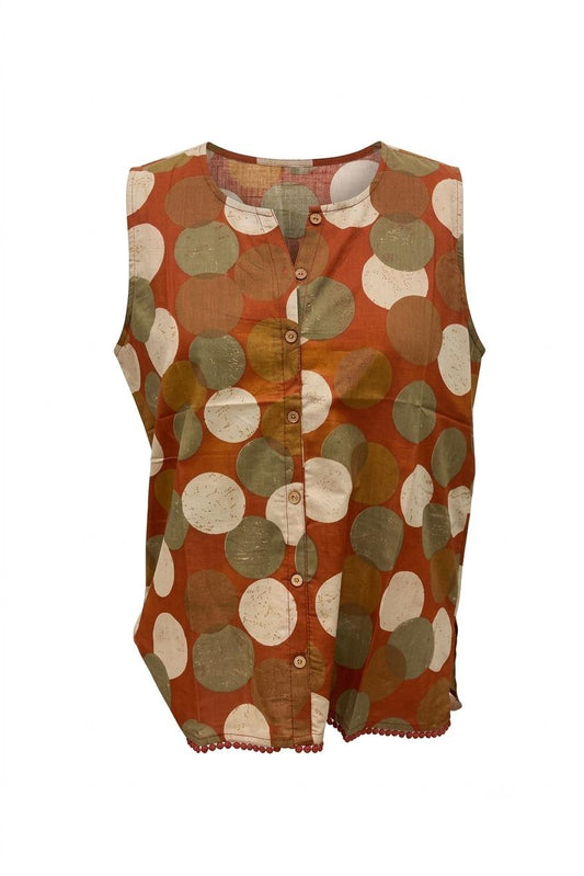 Printed Short Top In Cotton