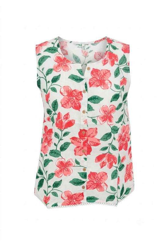 Printed Short Top In Cotton