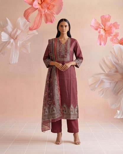 Printed Kota Doriya Dupatta Set KD063