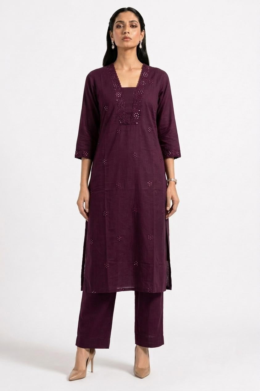 Pure Cotton Two Piece Set