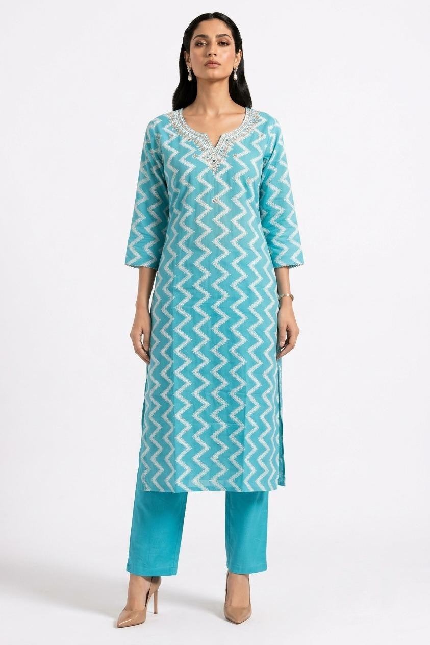 Pure Cotton Two Piece Set