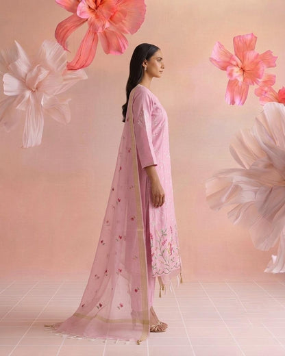 Embroidered Kota Doriya Dupatta Set KD067