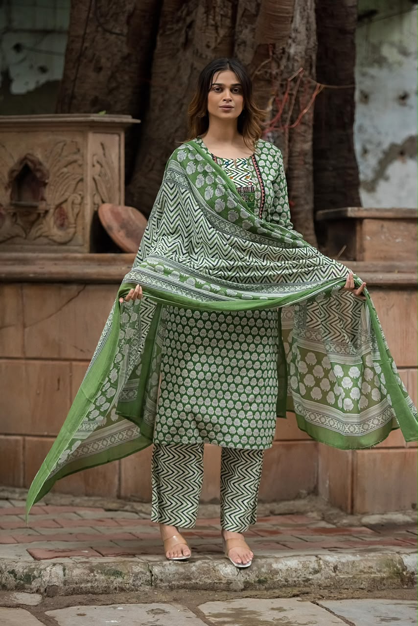 Pure Cotton Dupatta Set CS0380