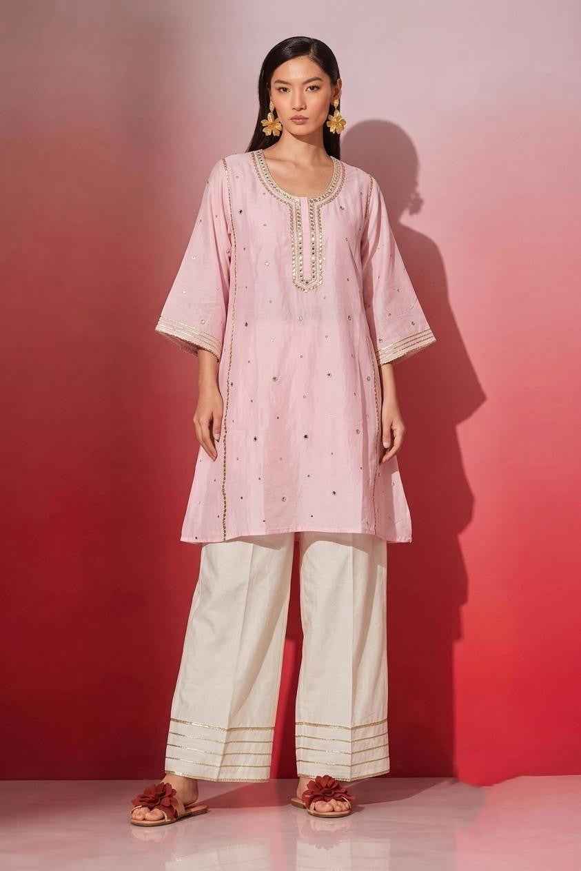 Pure Mul Cotton Co-Ord Set With Lining  COS182