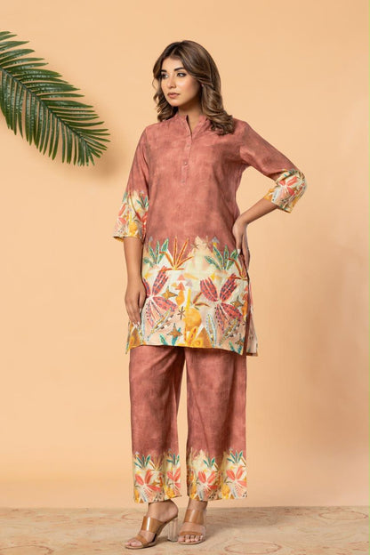 Bosten Silk Co-Ord Set With Handwork COS183