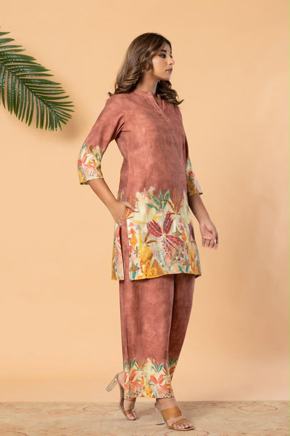 Bosten Silk Co-Ord Set With Handwork COS183