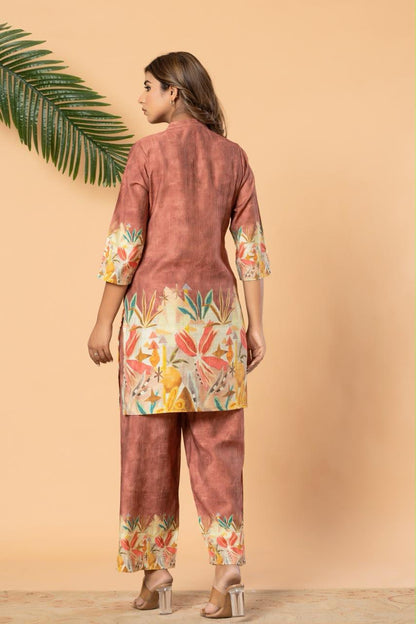 Bosten Silk Co-Ord Set With Handwork COS183